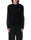 Moncler Wool Blend Turtleneck Sweatshirt In Black