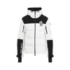 Moncler Colour-block Hooded Puffer Jacker In White