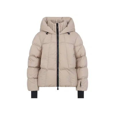 Moncler Grenoble Dark Beige Bonnieure Bomber Jacket In Neutral