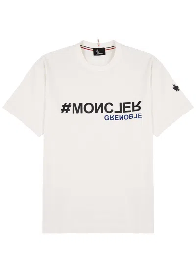 Moncler Grenoble Day-namic Logo Cotton T-shirt In Gray