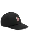 Moncler Logo-patch Baseball Cap In Black