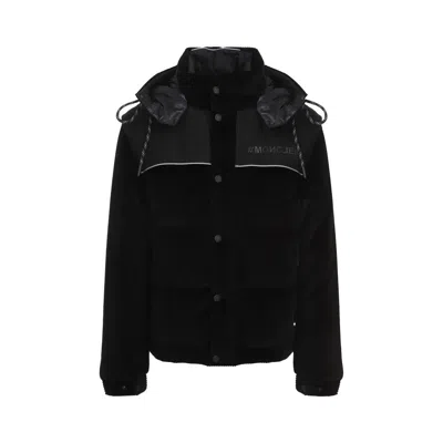 Moncler Grenoble Hooded Down Jacket In Black