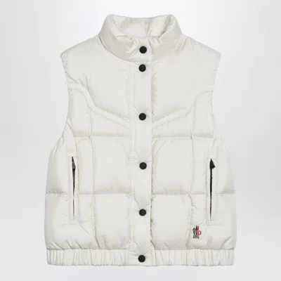 Moncler Grenoble Doucy Mini Polyester Vest For Women In White