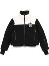 Moncler Black Stretch Nylon Stennes Down Jacket