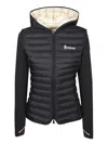 Moncler Grenoble Women Logo Zip Light Down Jacket In Black
