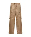 Moncler Grenoble Drawstring Cargo Pants In Brown