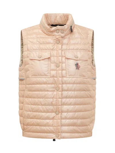 Moncler Grenoble Elevated Quilted Vest With High Neck In Neutral