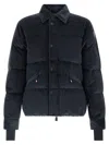 Moncler Elgon Corduroy Down Ski Jacket In Blue