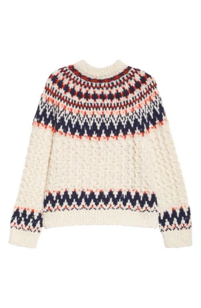 Moncler Grenoble Fair Isle Crewneck Sweater In White