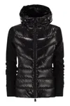 Moncler Grenoble Felpa Imbottita In Pile Con Zip E Cappuccio In Black