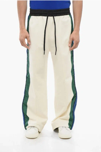 Moncler Grenoble Fleeced Sweatpants With Side Nylon Constrating Band