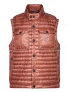 Moncler Day-namic Ollon Down Vest In Brown