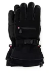 Moncler Grenoble Black Stretch Nylon Gloves In Black