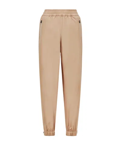 Moncler Grenoble Gore-tex Jogging Trousers In Nude
