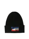 Moncler Logo Wool Beanie In Black