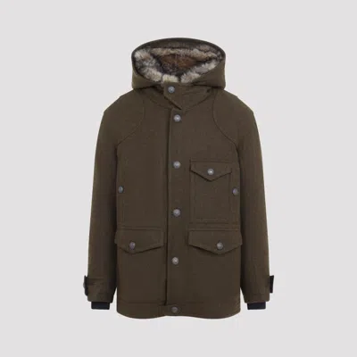 Moncler Grenoble Grenoble Cooper Wool Blend Jacket With Lamb Fur Trim In Purple