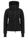 Moncler Grenoble Black Stretch Nylon Guyane Down Jacket In Black