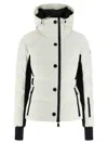 Moncler Grenoble Ivory Stretch Polyester Guyane Down Jacket In Multi