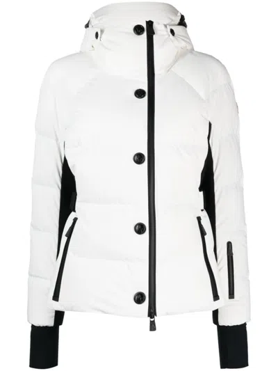 Moncler Grenoble Guyane Hooded Ski Jacket In Neutral
