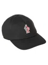 Moncler Grenoble Cappello Da Baseball In Gabardine In Black