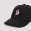 Moncler Baseball Cap With Stylish Curved Brim In Black