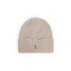 Moncler Alpaca And Wool Logo Beanie In Neutral