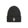 Moncler Knitted Wool Hat Ribbed Cuff In Green