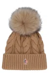 Moncler Grenoble Hat With Pom Pom In Brown