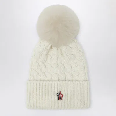 Moncler Grenoble Hat With Pom Pom In Brown