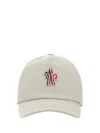 Moncler Embossed Design Cotton Baseball Cap In Neutral