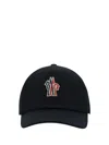Moncler Grenoble Gabardine Baseball Cap In Black