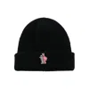 Moncler Ribbed Texture Hat Turn-up Brim In Black
