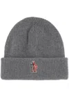 Moncler "thick Virgin Wool Beanie In Grey