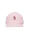 Moncler Logo Baseball Cap In Pink