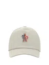 Moncler Embossed Design Cotton Baseball Cap In Neutral