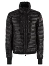 Moncler Hers Padded Down Jacket With Logo-patch In Black