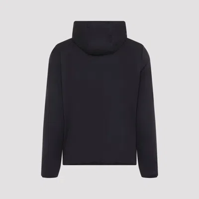Moncler Grenoble Hooded Zip-up Jacket With Quilted Front Panels In Black