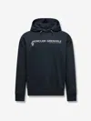 Moncler Grenoble Logo Embroidered Long-sleeved Hoodie In Black