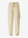 Moncler Grenoble Hybrid Technical Joggers In Neutral