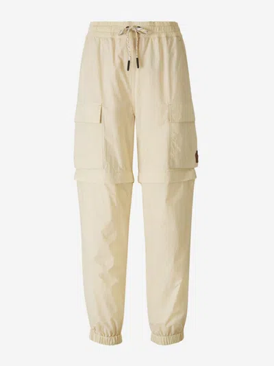Moncler Grenoble Hybrid Technical Joggers In Neutral