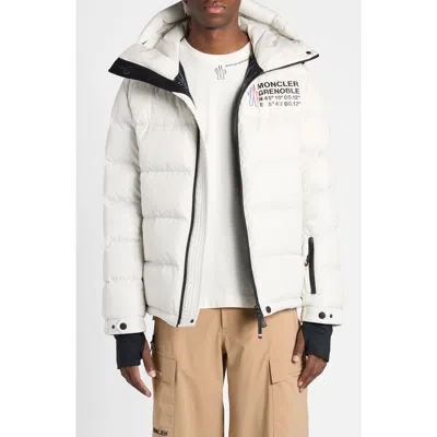 Moncler Grenoble Isorno Down Puffer Jacket In Talco