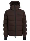 Moncler Chocolate Nylon Isorno Down Jacket In Brown