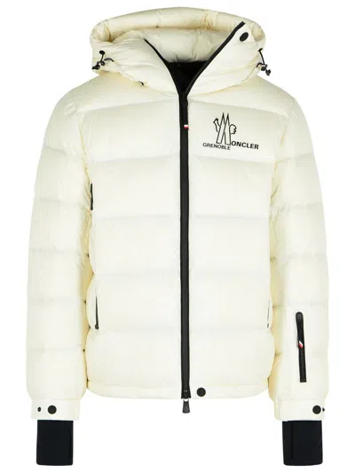 MONCLER MONCLER GRENOBLE 'ISORNO' WHITE HOODED SKI DOWN JACKET