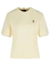 Moncler Grenoble White Cotton Clothing Tshirt In Neutral
