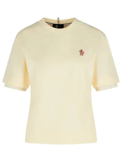 MONCLER MONCLER GRENOBLE IVORY COTTON T-SHIRT