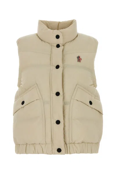 Moncler Grenoble Ivory Nylon Baise Down Jacket In White