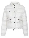 Moncler Mauduit White Polyester Bomber Jacket