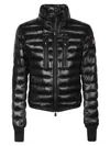 Moncler Hers Padded Down Jacket With Logo-patch In Black