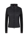 Moncler Power Grid Paneled Polartec® Jersey And Quilted Shell Down Base Layer In Black