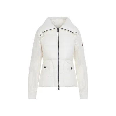Moncler Nylon Jacket With Logo On The Side In White